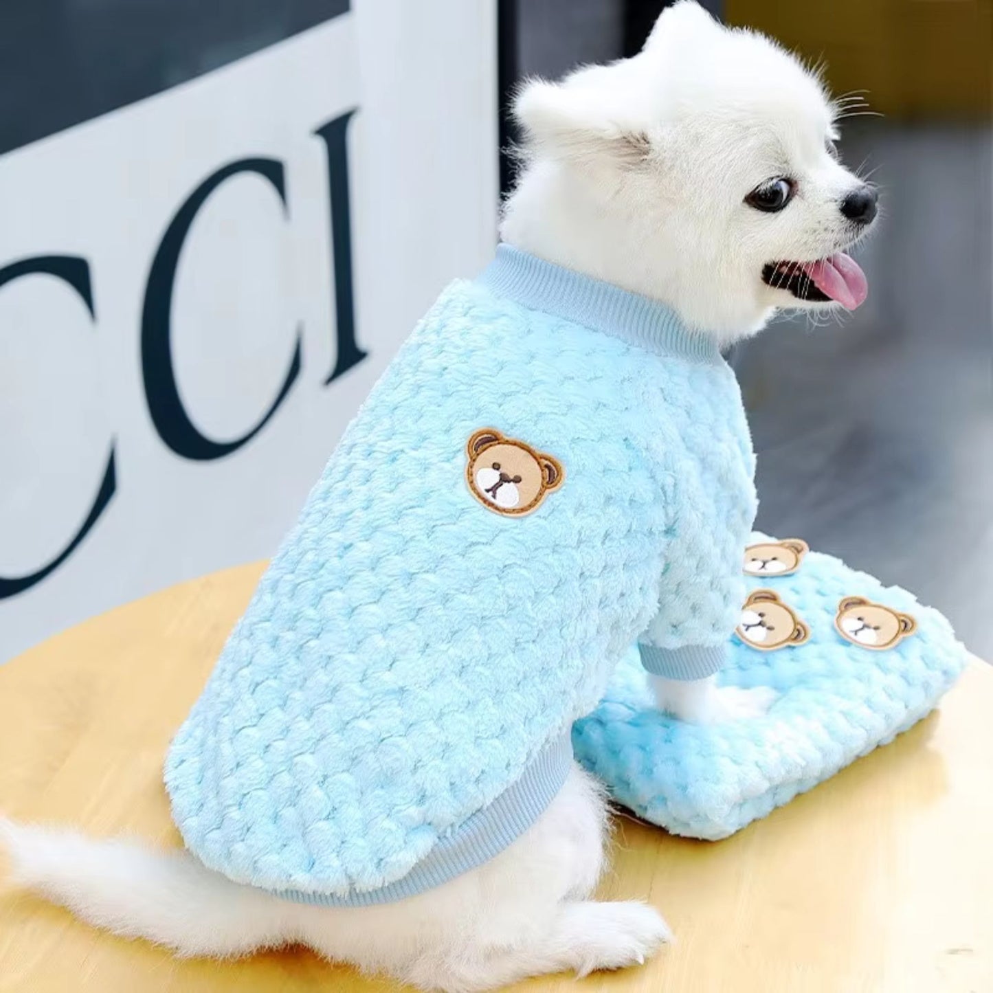 Pijama manga corta borrego super suave para perros