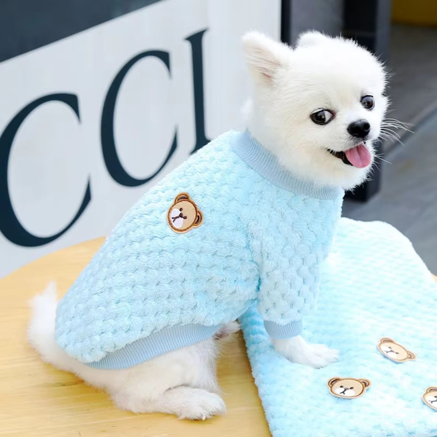 Pijama manga corta borrego super suave para perros