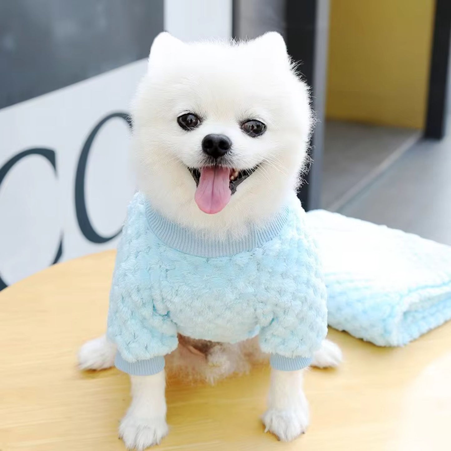 Pijama manga corta borrego super suave para perros