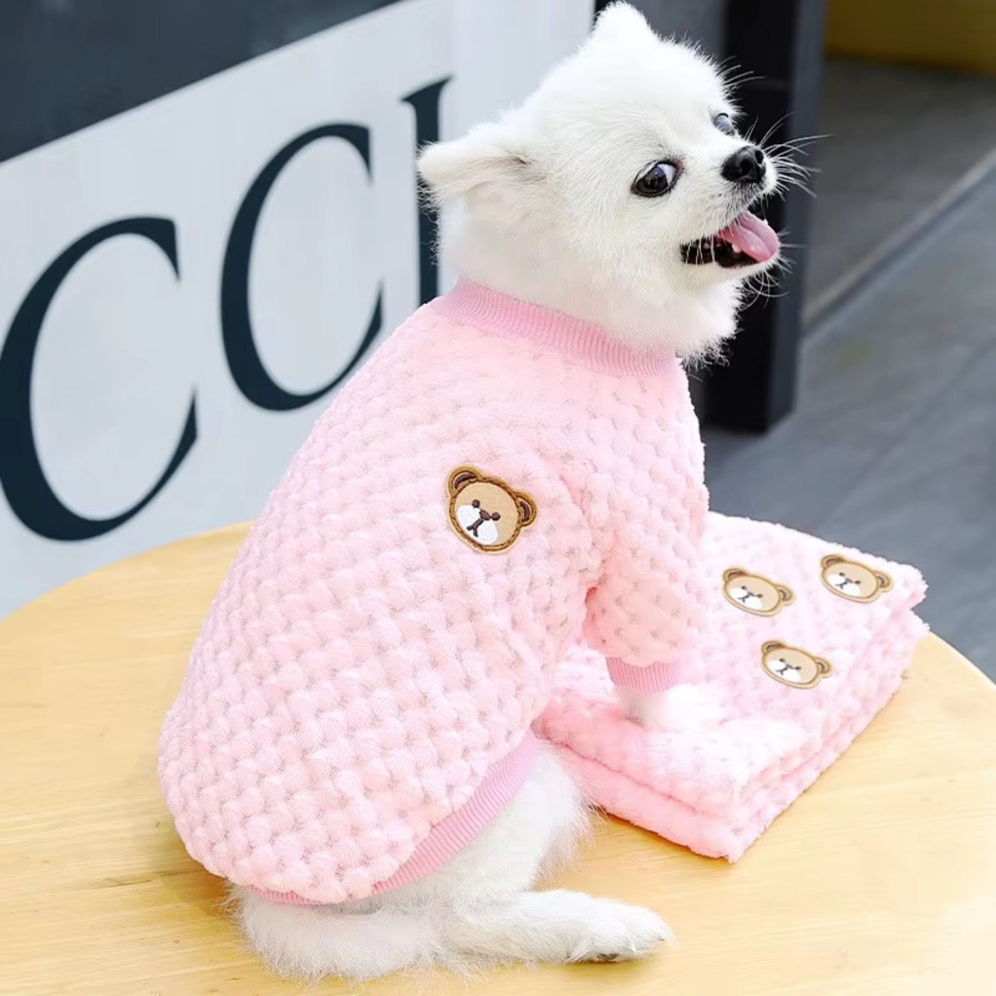 Pijama manga corta borrego super suave para perros