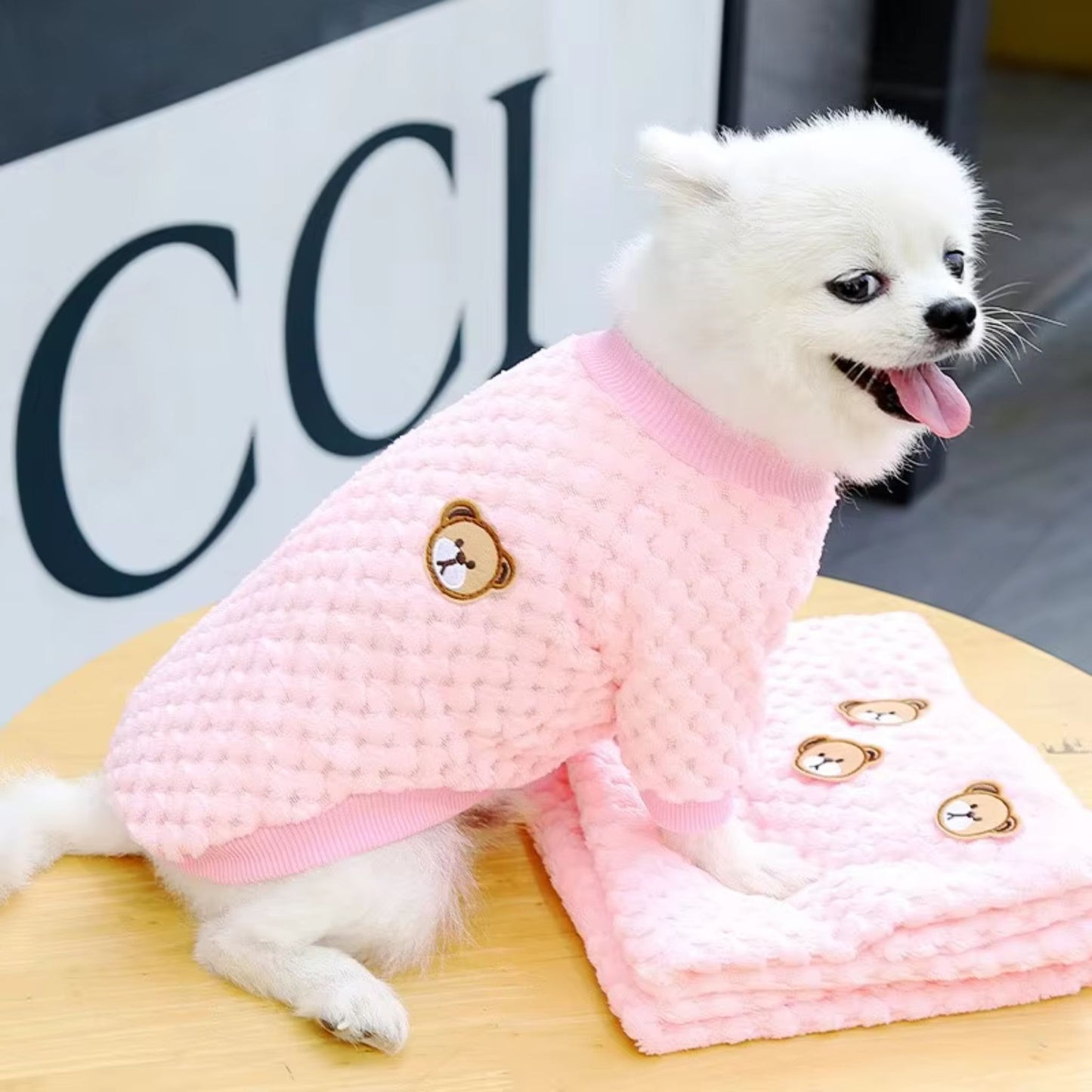 Pijama manga corta borrego super suave para perros