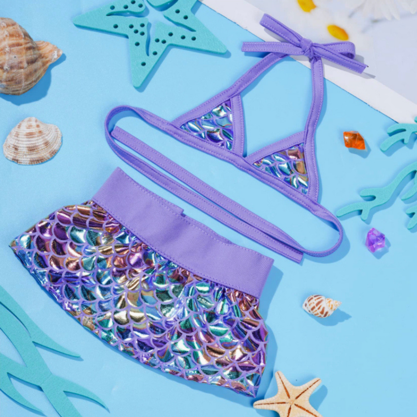 Bañador tipo bikini de sirena para mascotas