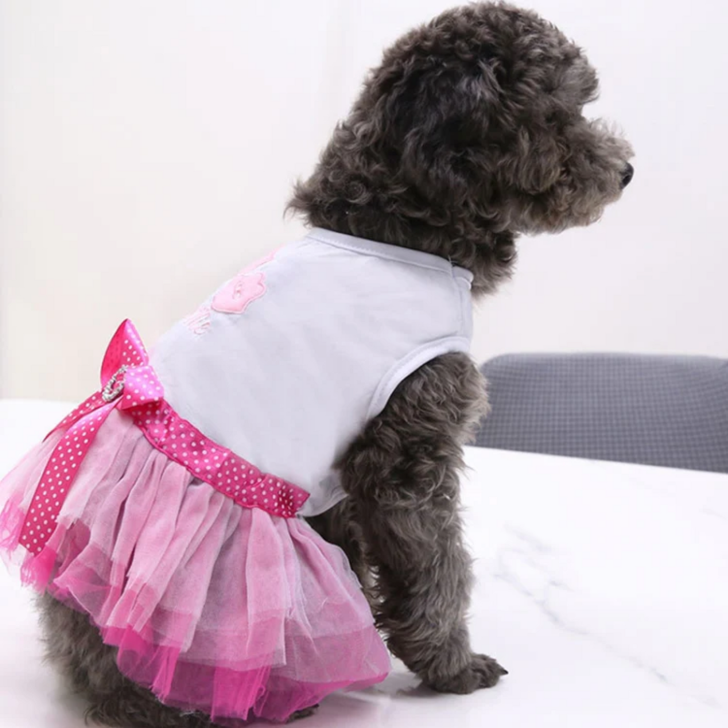 Vestido en algodón de besos para perras, especial San Valentin