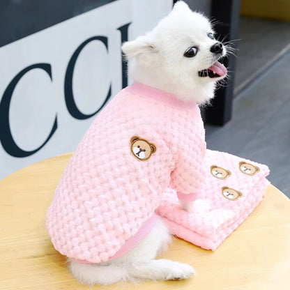 Pijama manga corta borrego super suave para perros