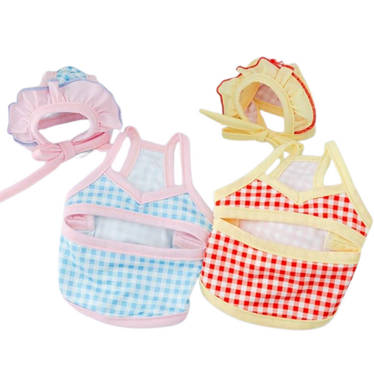 Bañador enterizo para perros con gorro