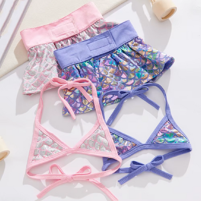 Bañador tipo bikini de sirena para mascotas