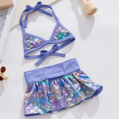 Bañador tipo bikini de sirena para mascotas