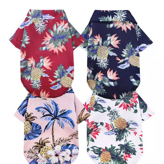 Camisa hawaiana para perros