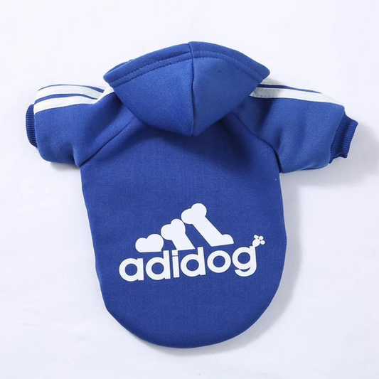Sudadera adidog azul para perros